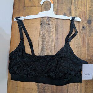 NWT- Black Auden lace bralette Med